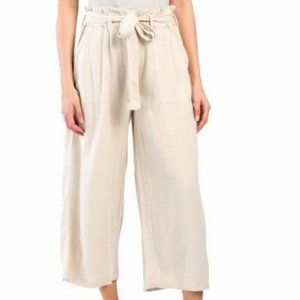 Blank NYC Wide Leg High Waist Linen Pants (S)